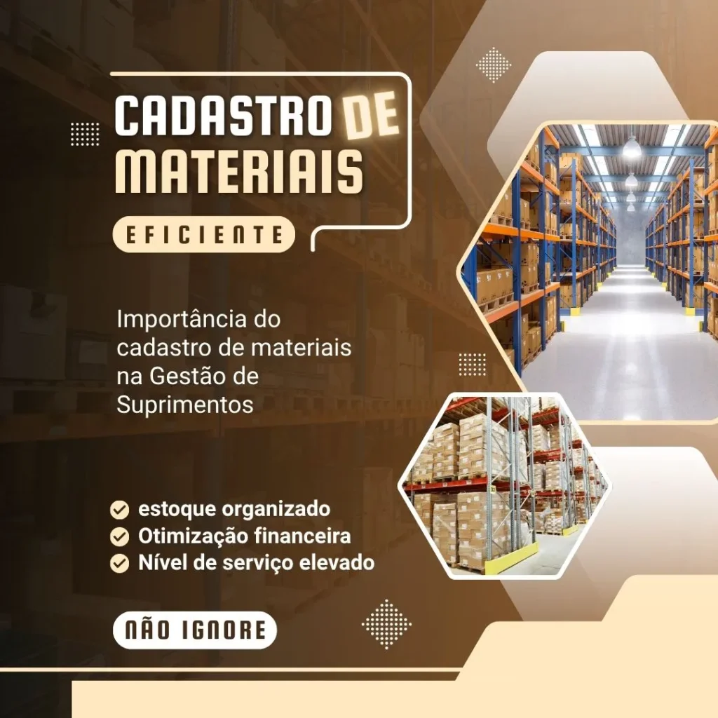 Cadastro de materiais a importância
