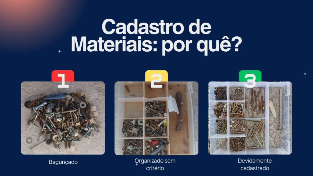 Cadastro de materiais a importância
